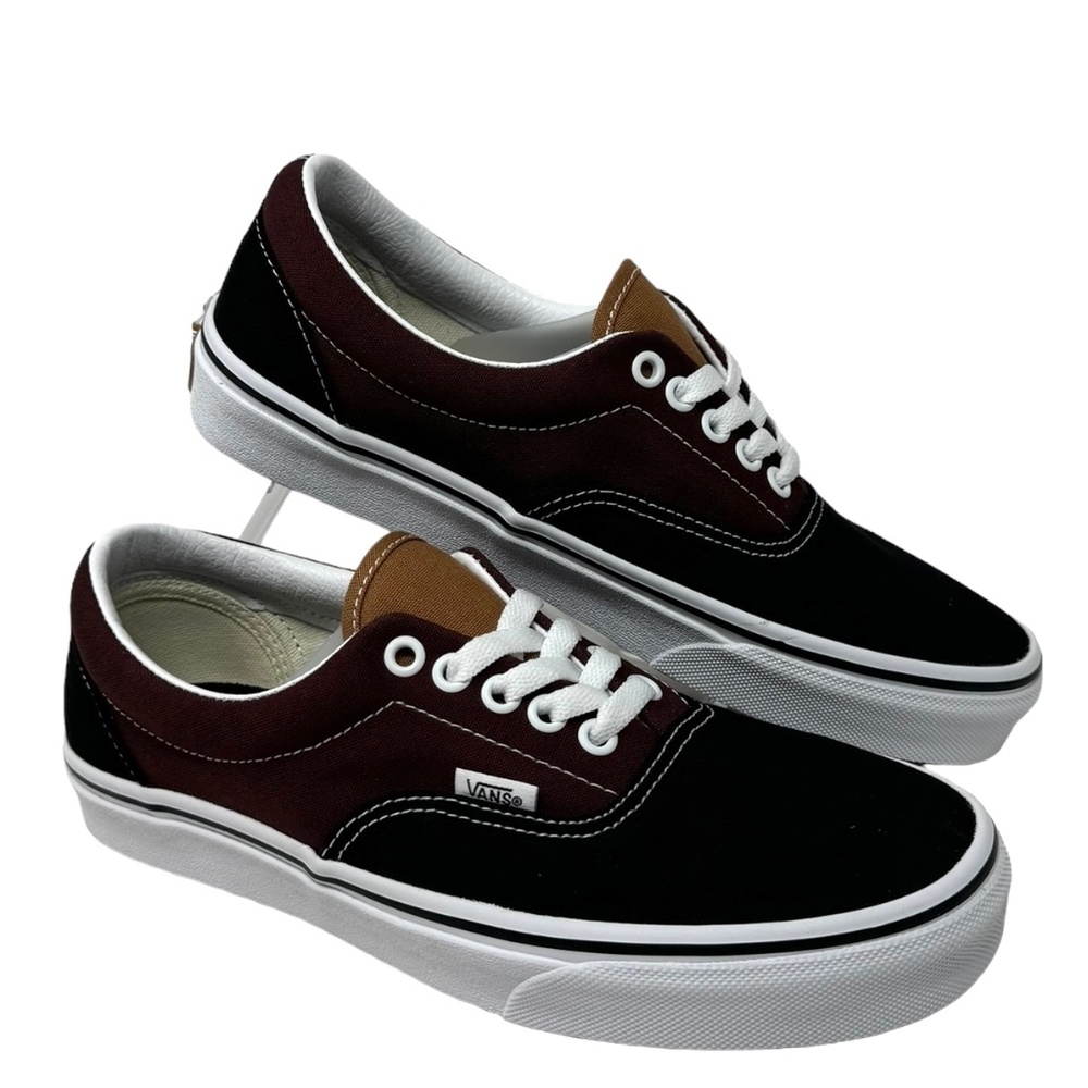 VANS Era Classic Sneakers SB Women's Size Low Top Black Brown Canvas VN0005UEYS8